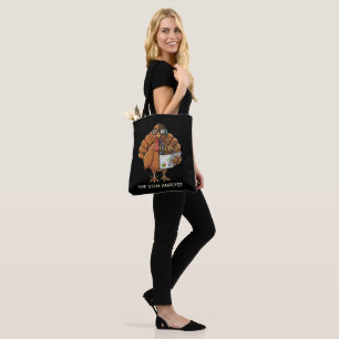 Bolsa Tote Presente engraçado de Ação de Graças Robot Turkey 