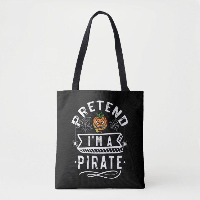 Bolsa Tote Presente engraçado de fantasia de Halloween: Finja (Frente)