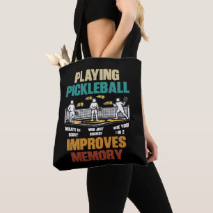 Bolsa Tote Presente Engraçado de Pickleball que Melhora a Mem