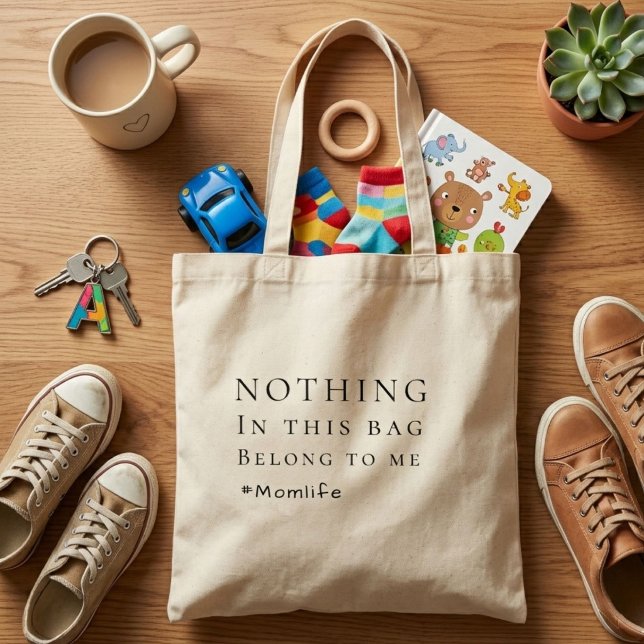 Bolsa Tote Presente engraçado do Dia das Mães humor vida de m (Criador carregado)