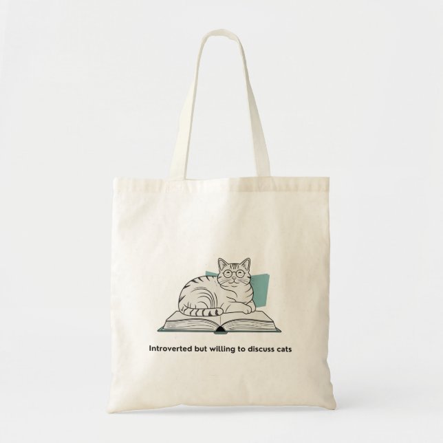 Bolsa Tote Presente Engraçado do Gato (Frente)