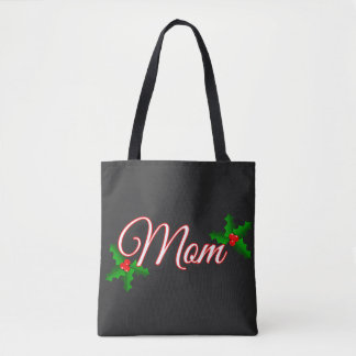Bolsa Tote Presente Festivo de Natal para Mamãe Vermelho com
