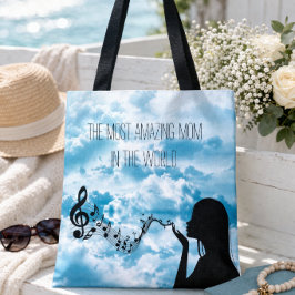 Bolsa Tote Presente Incrível para Mãe Amante de Música Dia da