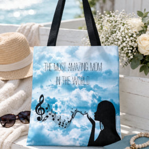 Bolsa Tote Presente Incrível para Mãe Amante de Música Dia da