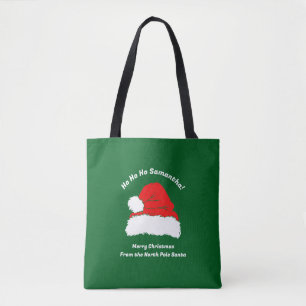 Bolsa Tote Presente Moderno Verde Vermelho para esposa Natal
