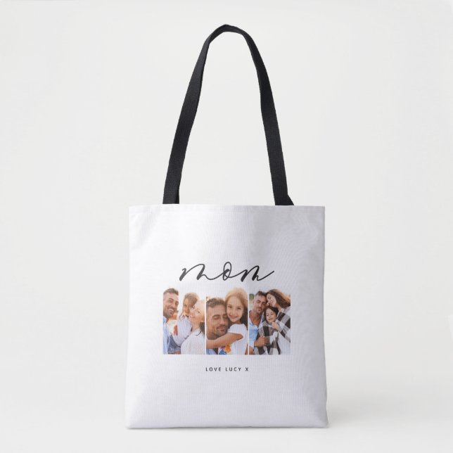 Bolsa Tote presente multi-foto de um guião bonito moderno (Frente)
