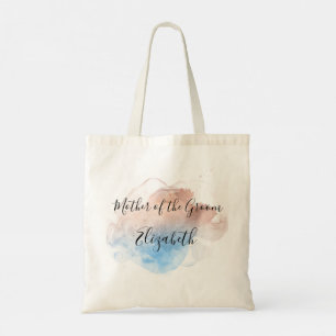 Bolsa Tote Presente para a Mãe do Noivo Rosa Azul Cinza Elega