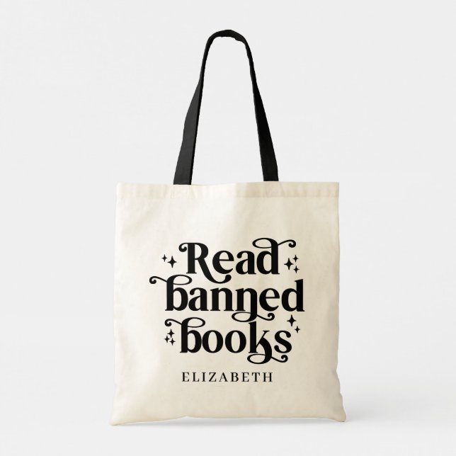 Bolsa Tote Presente para Amante de Livros Proibidos (Verso)
