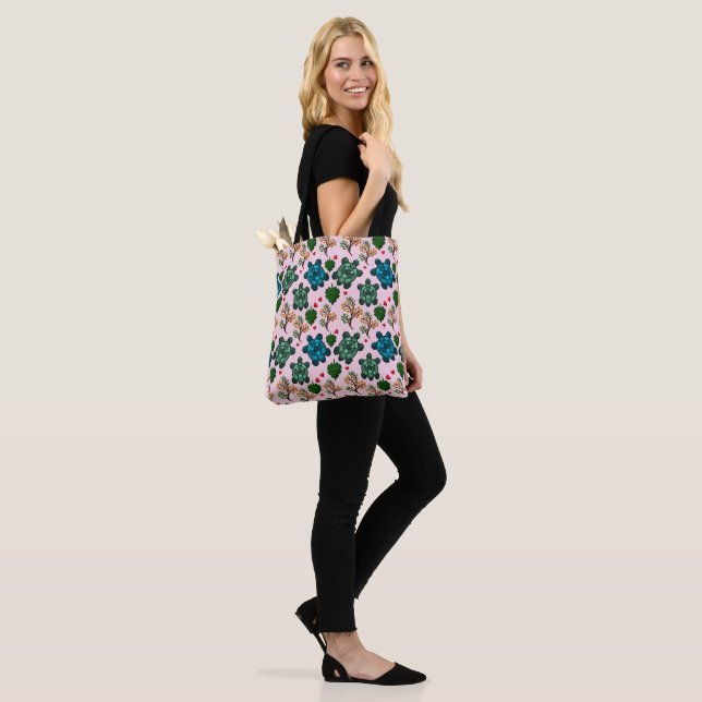 Bolsa Tote Presente para Amante de Tartarugas Marinhas, Padrã (No(a) Modelo)