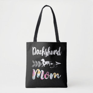 Bolsa Tote Presente para cães Dachshund Mãe Dachshund Flor