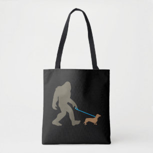 Bolsa Tote Presente para cães  Pé Grande Andando Dachshund
