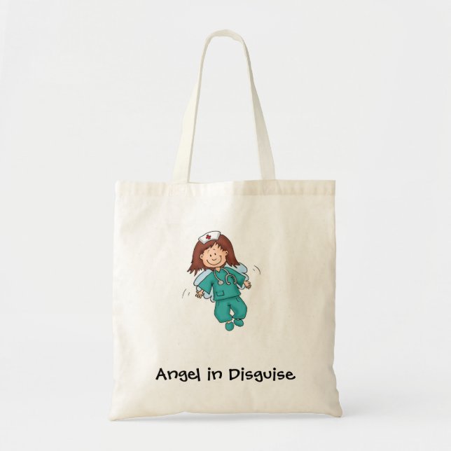 Bolsa Tote Presente para enfermeiras - anjo no disfarce (Frente)
