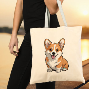 Bolsa Tote Presente para Mãe de Corgi Fofa Adoradora de Cacho