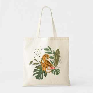 Bolsa Tote presente para o tigre - animais - natureza - flore
