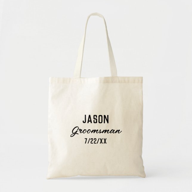 Bolsa Tote Presente para Padrinhos com Texto Personalizado Fa (Frente)