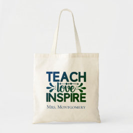Bolsa Tote Presente para Professores Ensine Amor Inspire
