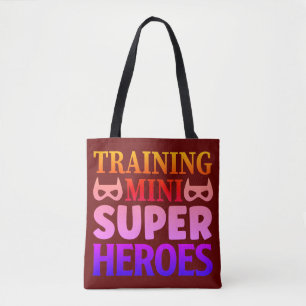 Bolsa Tote Presente para Professores Treinando Mini Heróis da
