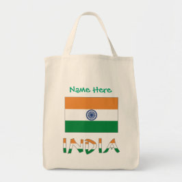 Bolsa Tote Presente Personalizado Bandeira da Índia