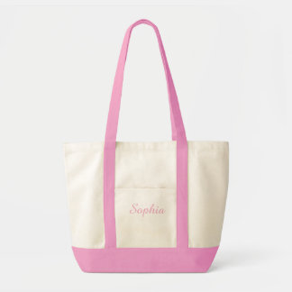 Bolsa Tote Presente personalizado com nome rosa