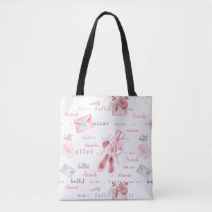 Bolsa Tote Presente Personalizado de Bailarina de Ballet Rosa