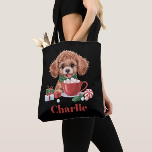 Bolsa Tote Presente Personalizado de Natal para Amante de Poo