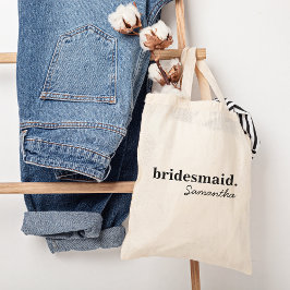 Bolsa Tote Presente Personalizado de Noiva Boho Moderno para