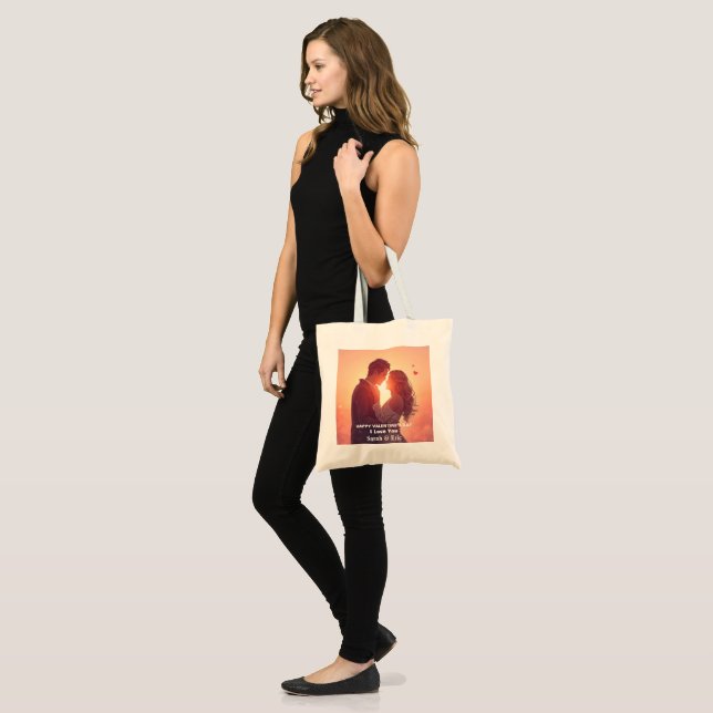Bolsa Tote Presente Personalizado do Dia dos Namorados (Frente (modelo))