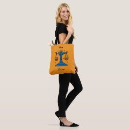 Bolsa Tote Presente Personalizado Libra Zodíaco Retro Pop Art