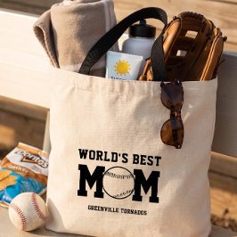 Bolsa Tote Presente Personalizado Melhor Mãe de Beisebol do M