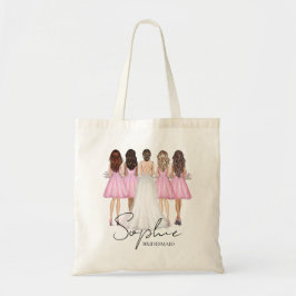 Bolsa Tote Presente Personalizado para Damas de Honra com Nom