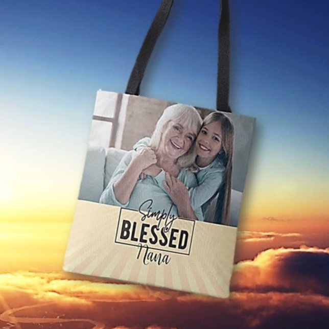 Bolsa Tote Presente! Personalizado "Simplesmente Abençoado" B (Criador carregado)