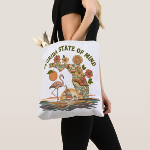 Bolsa Tote Presente Retro do Estado de Espírito da Flórida Fl