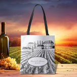 Bolsa Tote Presente Rustic Minimalist Vinyard Sketch Wedding<br><div class="desc">Personalize este Vintage Vineyard Winery Sketch Casamento Dom Tote Bag para o seu próximo casamento. Esta Vintage Vineyard Winery personalizada Sketch Wedding Tote Bag fará do seu casamento um evento especial e personalizado para a sua família e amigos. Seus convidados vão adorar como esta Vintage Vineyard Winery Sketch Wedding Gift...</div>