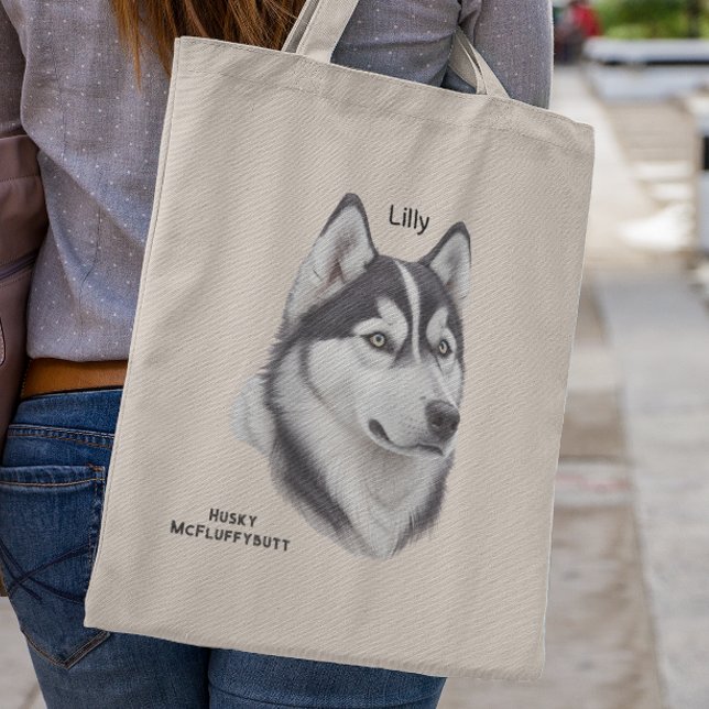 Bolsa Tote Presente Siberian Husky Para Mãe Rouco (Criador carregado)