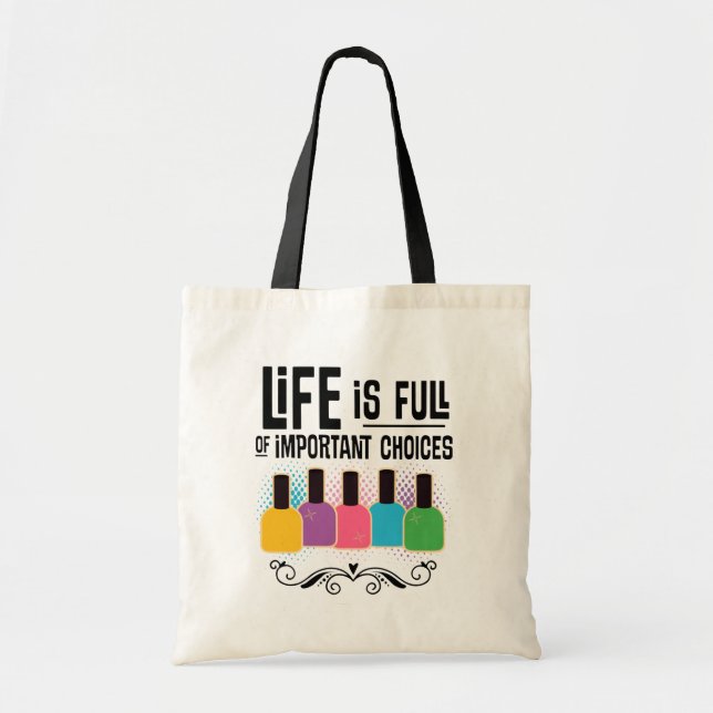 Bolsa Tote Presente técnico de unhas para artista de unhas (Frente)