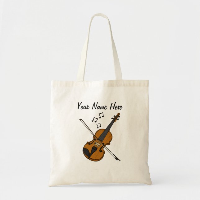 Bolsa Tote Presente Violino Violinista Personalizado (Frente)