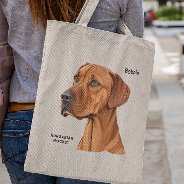 Bolsa Tote Presente Vizsla Personalizável Para Caça A Ventila (Criador carregado)