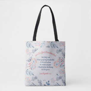 Bolsa Tote PRESENTE - Vovó Poemas De Netos - PERSONALIZADO