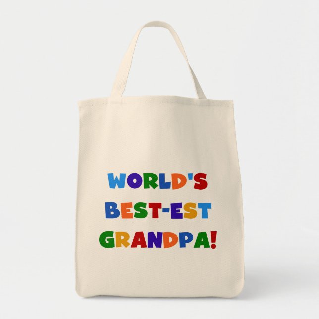 Bolsa Tote Presentes brilhantes das cores do vovô do (Frente)