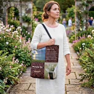 Bolsa Tote Presentes Cristãos Folhas Vintage para Mulheres Ma