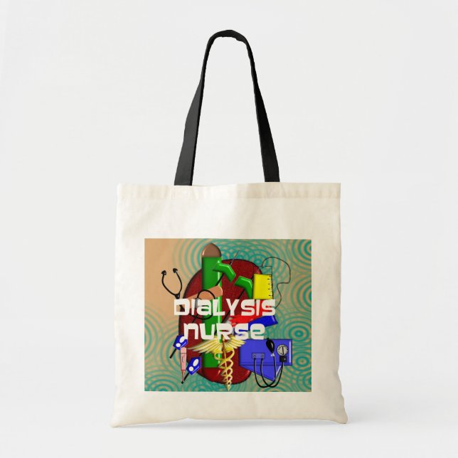 Bolsa Tote Presentes da arte da enfermeira da diálise (Frente)