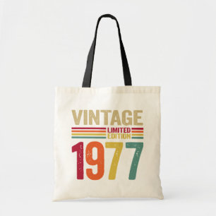 Bolsa Tote Presentes de 45 anos Vintage 1977 45º presente de