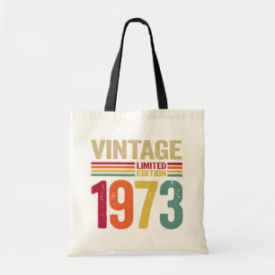 Bolsa Tote Presentes de 50 anos Vintage 1973 50º presente de