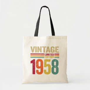 Bolsa Tote Presentes de 64 anos Vintage 1958 64º presente de