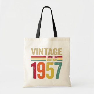Bolsa Tote Presentes de 65 anos Vintage 1957 65º presente de 