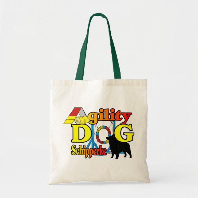 Bolsa Tote Presentes de Agilidade Schipperke (Frente)