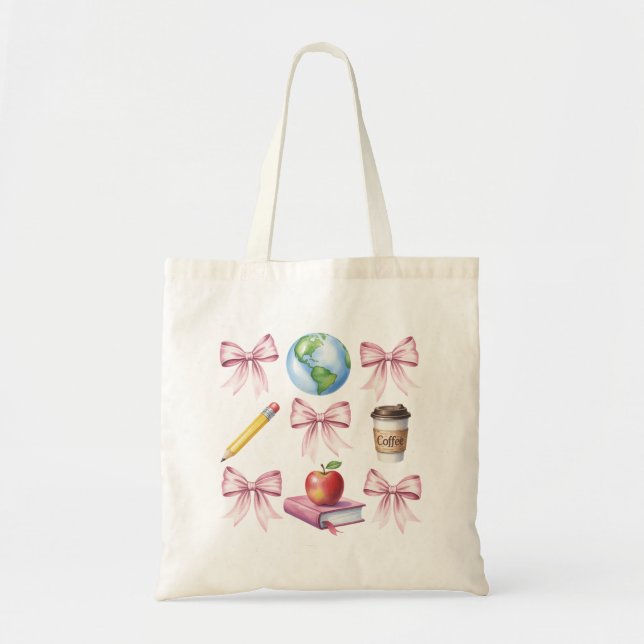 Bolsa Tote Presentes de Agradecimento de Café para Professore (Frente)
