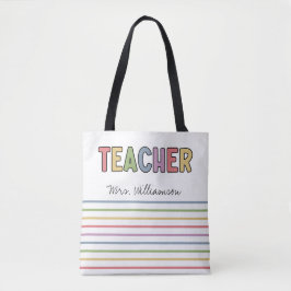 Bolsa Tote Presentes de Apreciação Coloridos de Professores d