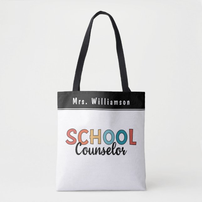 Bolsa Tote Presentes de Apreciação do Conselheiro Escolar Per (Frente)