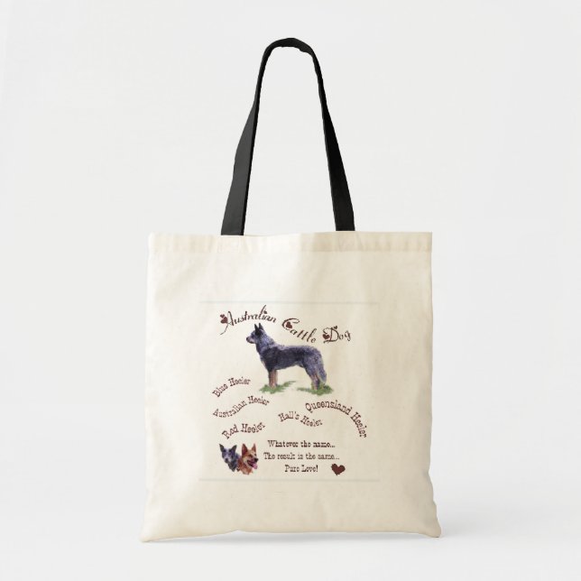 Bolsa Tote Presentes de Arte de Cães Australianos (Frente)